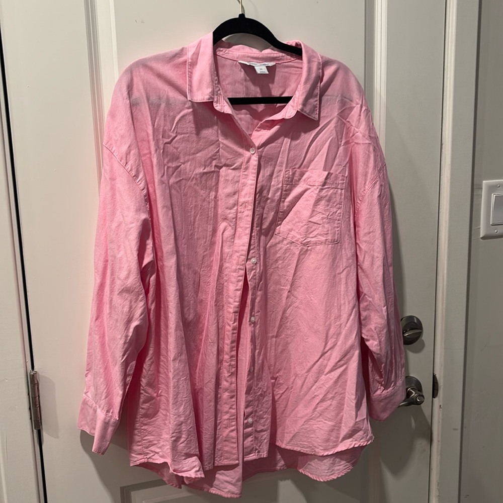 Button up pink shirt